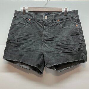 Gap Womens Gray Ribbed Corduroy Cut Off Frayed Hem Gray Shorts 4" Inseam Size 10